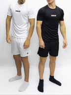 Conjunto de camiseta y pantalon hawklne de color blanco y negro